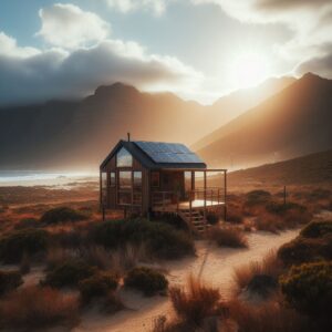 Cape Town electricity - standalone solar-powered cabin in a scenic location
