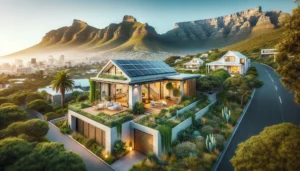 modern home in Cape Town with rooftop solar installations - solar energy