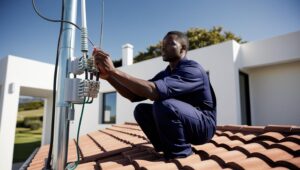 lightning protection tests at a Cape Town home