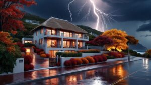 earthing and lightning arresters - cape town home during a thunderstorm