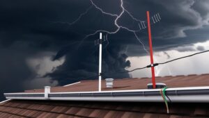 How to Prepare Your Home’s Electrical System for Autumn Storms in Cape Town electrical systems - lightning protection system on a rooftop