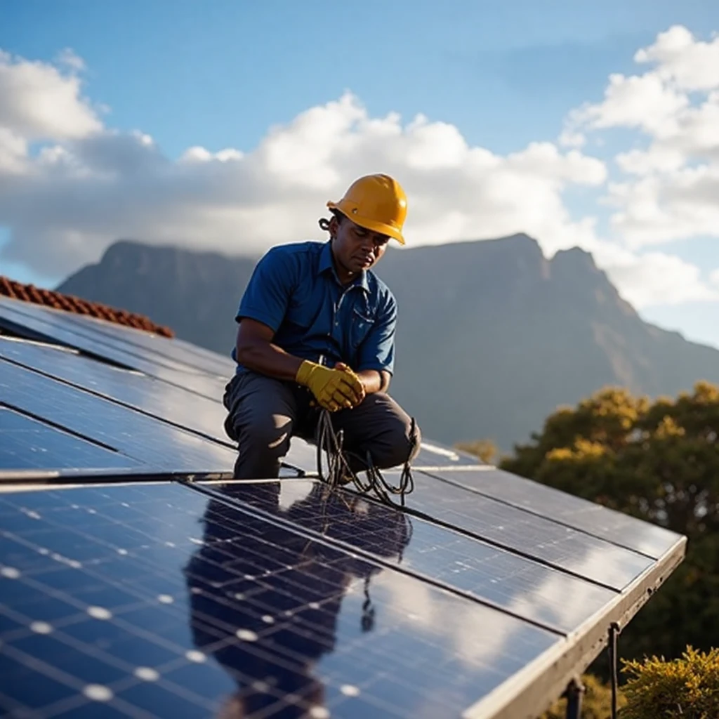 Save Your Wallet This Autumn: Avoiding Costly Electrical Mistakes in Your Home electrical mistakes - electrician cleaning solar panels