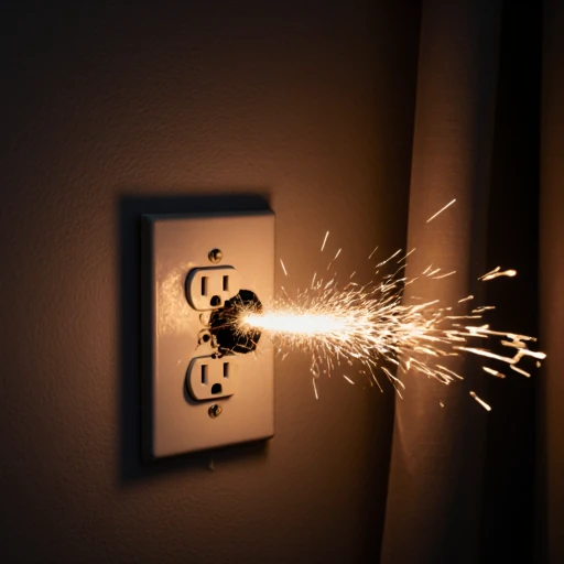 electrical fault finding tips - electrical sparks from a damaged wall socket