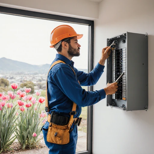 professional electrician fixing an electrical distribution board
