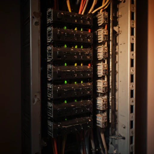 Old overloaded electrical distribution board