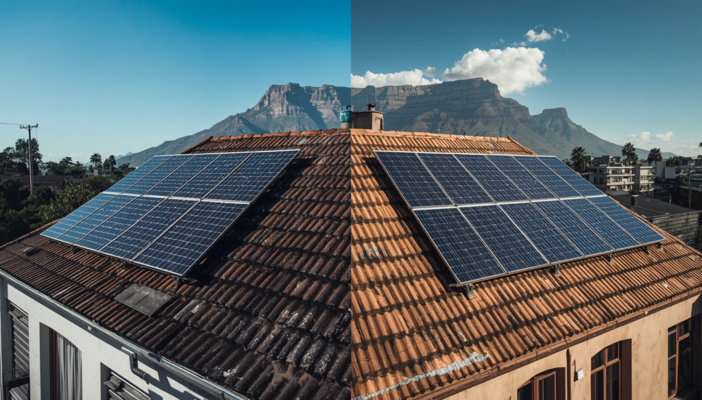 solar pv system - poorly angled solar panels vs perfectly aligned panels